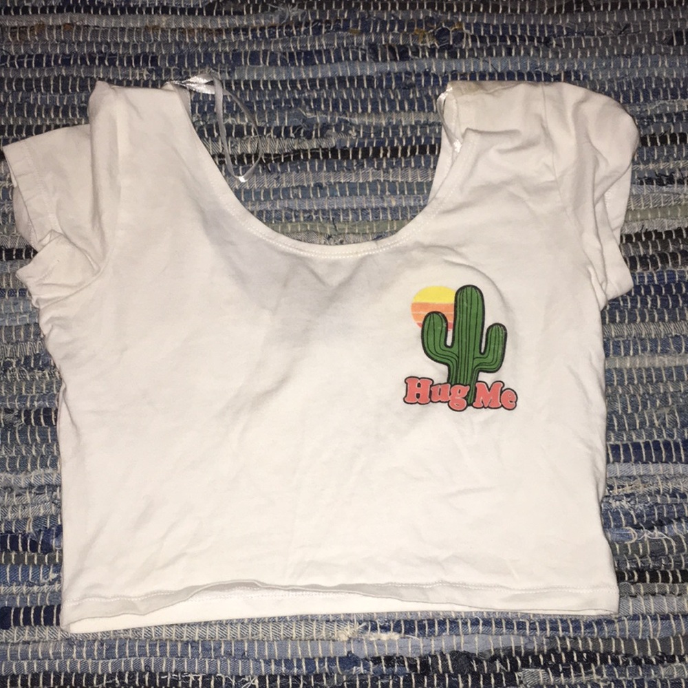 Crop top with cactus